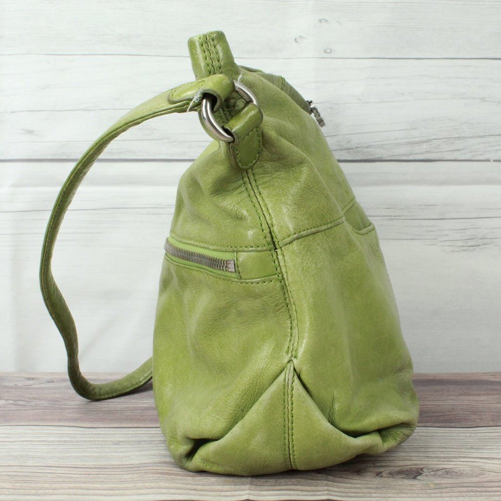 HOBO The Original Women's Avocado Green Leather Shoulder Crossbody Bag - Picture 2 of 11